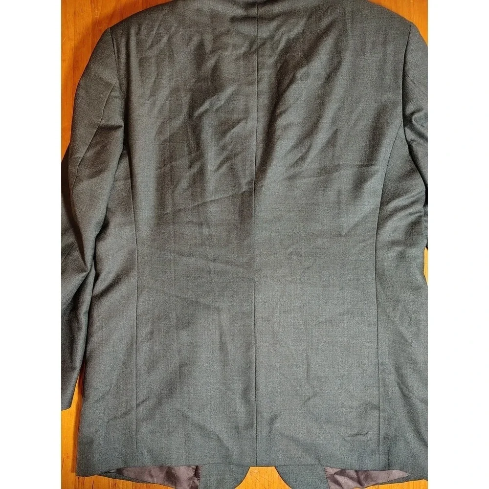 Murano Mens SZ 42 Blazer Grey Pure New Wool‎ Made in Italy Dark Academia Classic